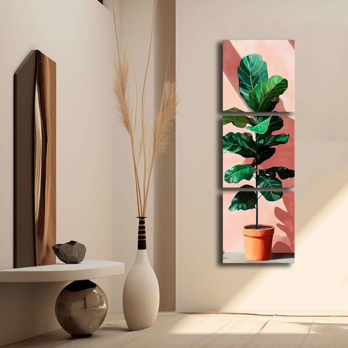 Wallity Pintura Decorativa en Lienzo 3 Piezas Multicolor